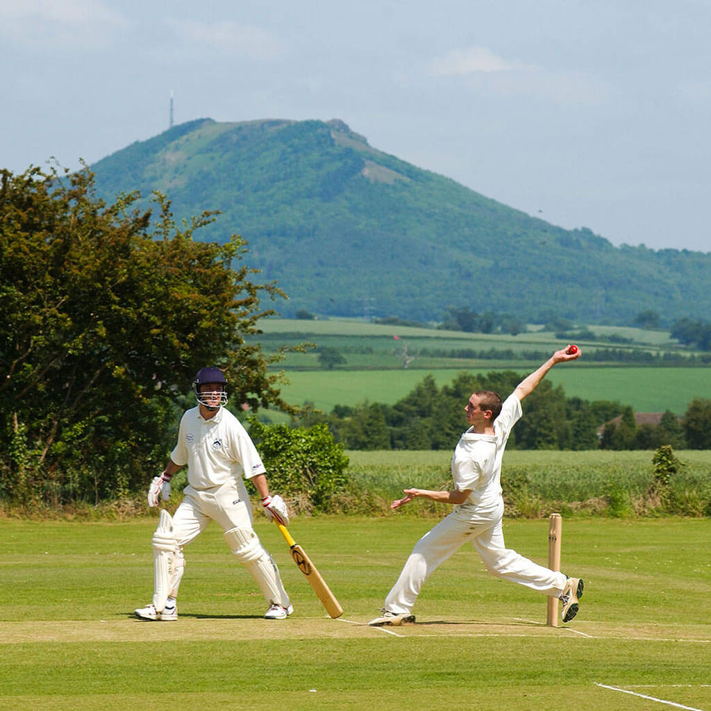 Playing cricket in Cound, Shropshire