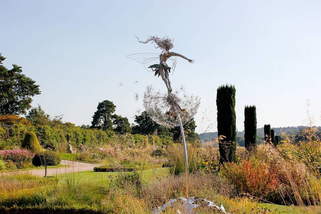 Trentham, Staffordshire/ Great Britain - September 14 2020: beautiful Trentham gardens in a sunny afternoon in autumn day