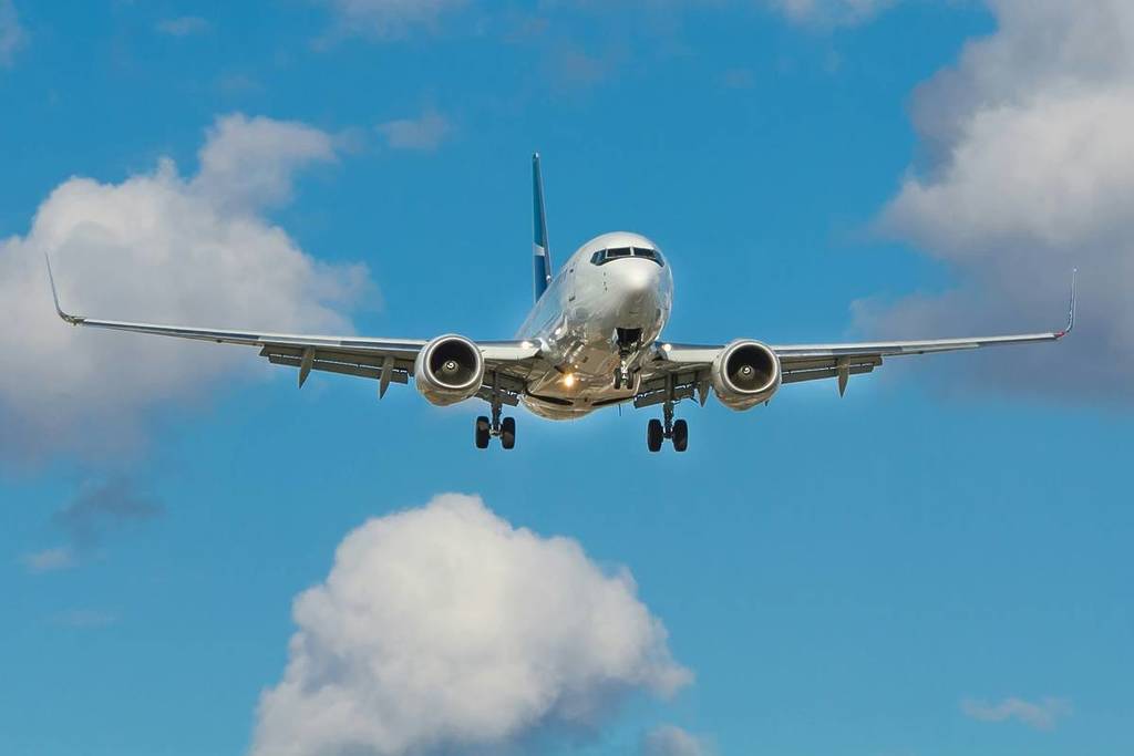 A plane in the sky