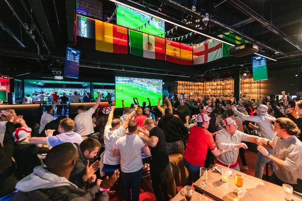 England fans watching the World Cup at TOCA Social