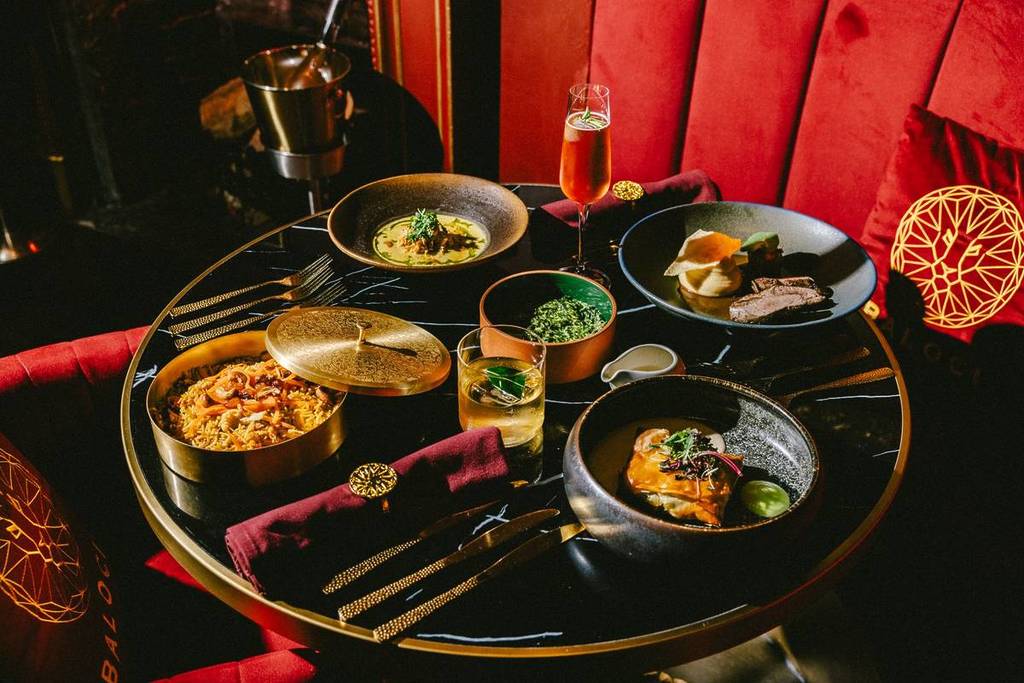 A table spread of food at BALOCI