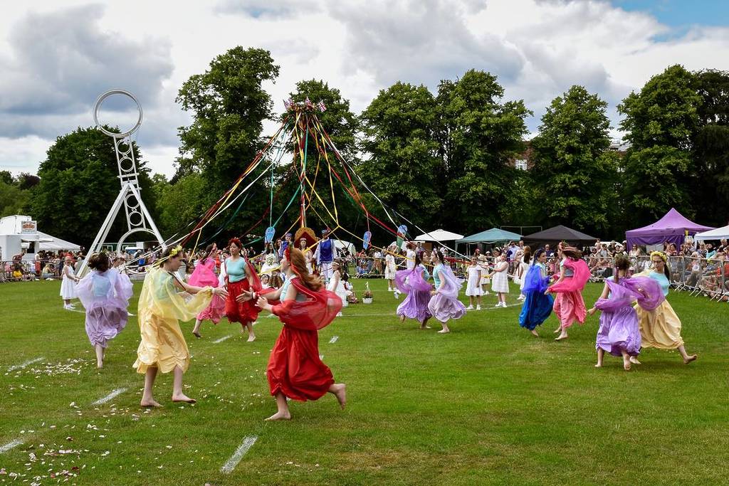 The maypole at Bournville Village Children’s Festival