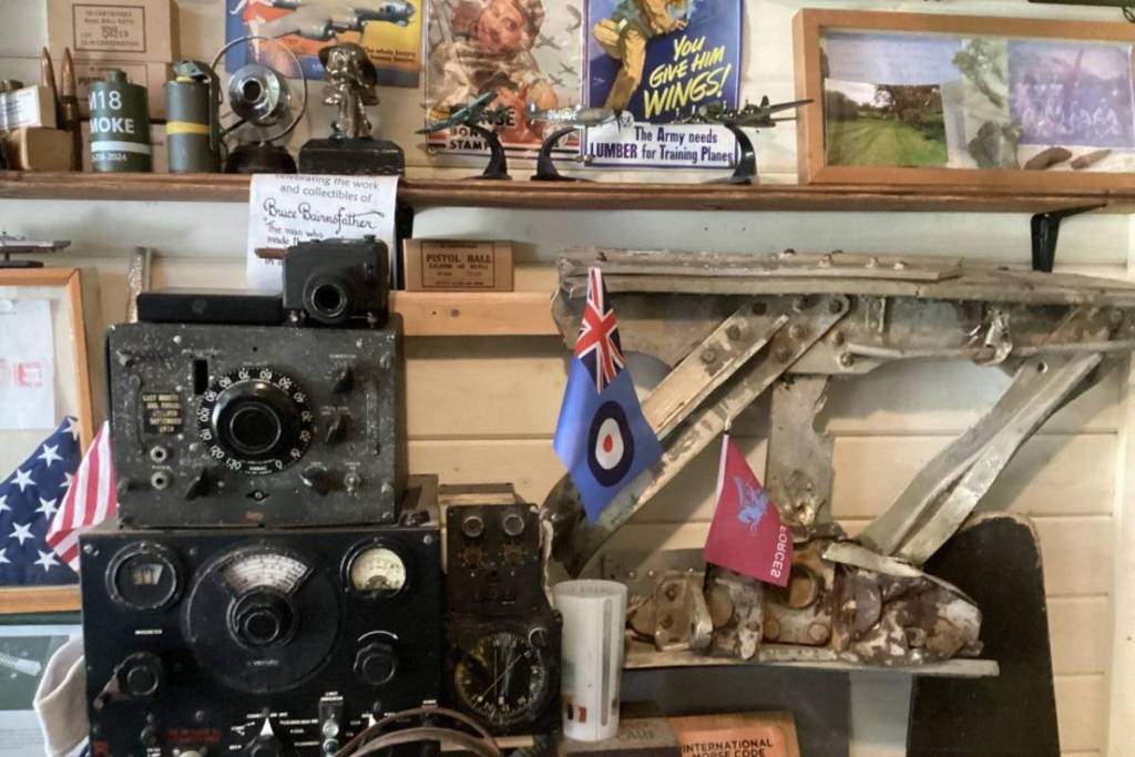 military collection in shed