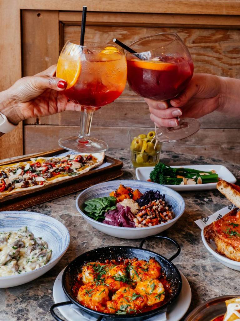 Sangria and food at Baresca Tapas