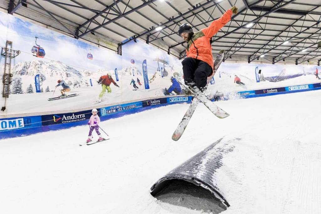 A skier at SnowDome