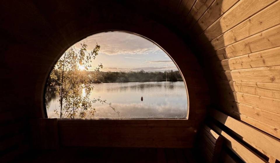 Only an hour from Birmingham: this massive 11-acre wild swimming lake features lakeside saunas and a yoga studio