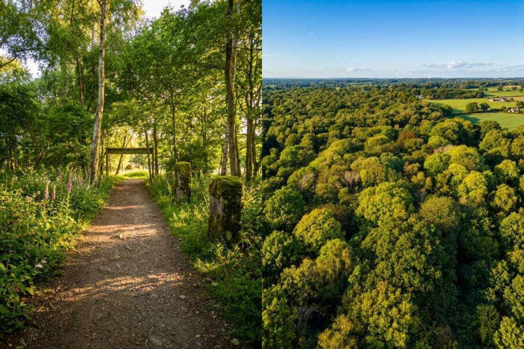 The woods where Off Grid is taking place