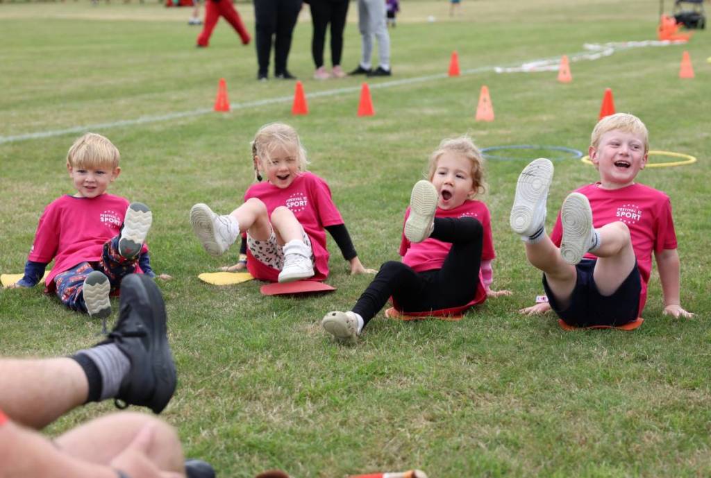 Kids playing at Festival of SPort