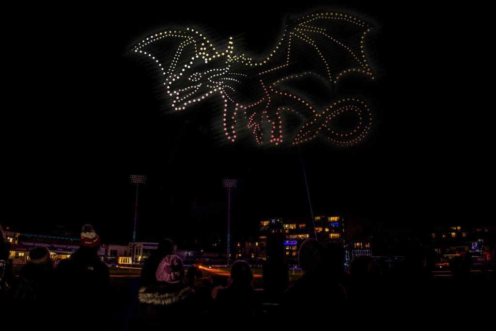 dark sky dragon drone light show