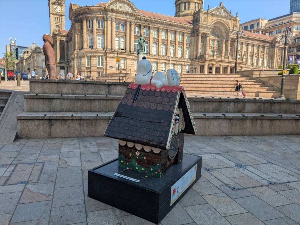 A Snoopy in front of Birmingham City Hall