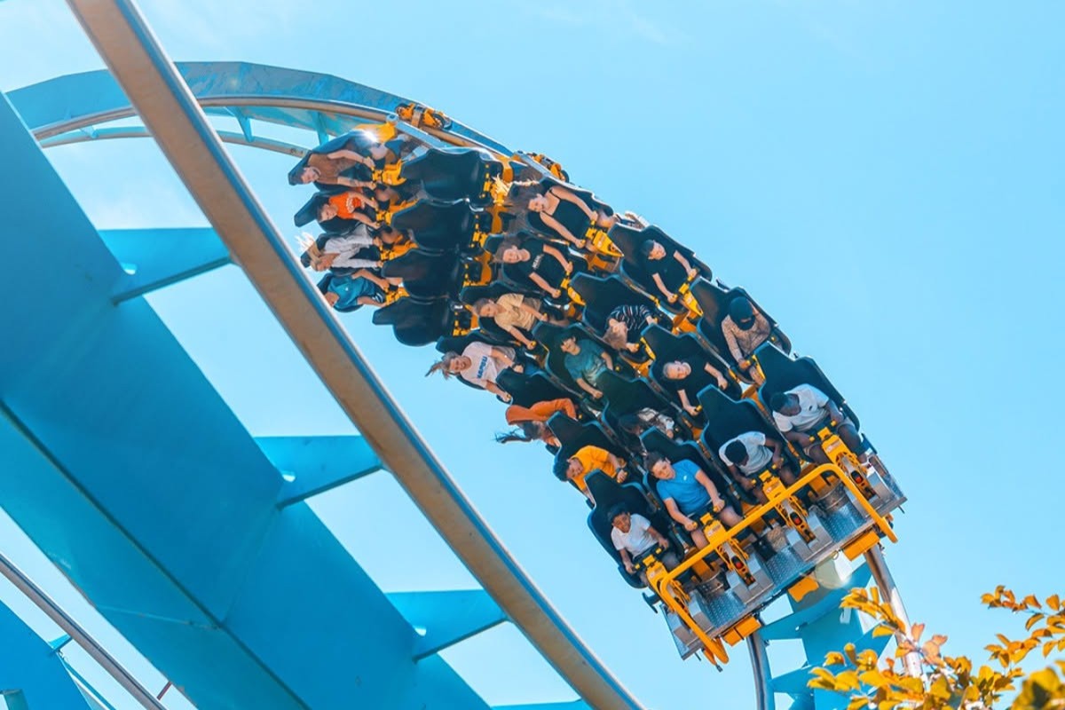 A rollercoaster ride at Drayton Manor