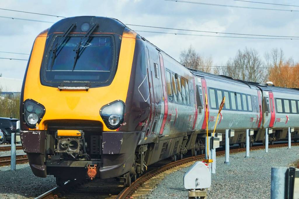 A CrossCountry train on the tracks