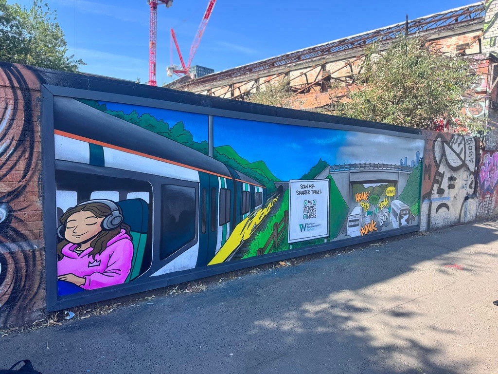 The finished LNR mural in Digbeth