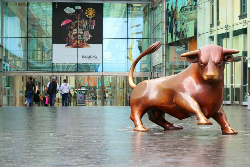 The entrance to the famous Bull ring in the city of Birmingham, United Kingdom. Taken 21st November 2016.