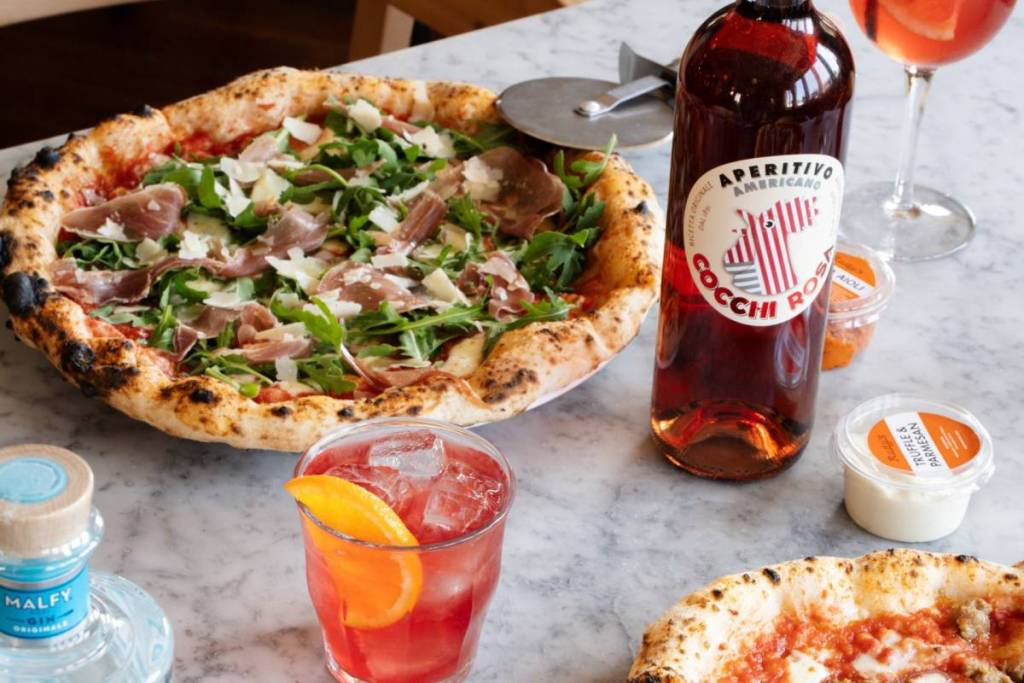 Pizza and negronis