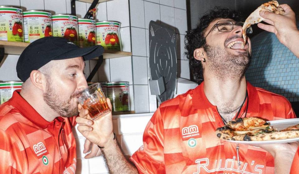 You can get free pizza and Negronis every time you visit Rudy’s this September – you’ll just need this exclusive, retro football shirt to claim them