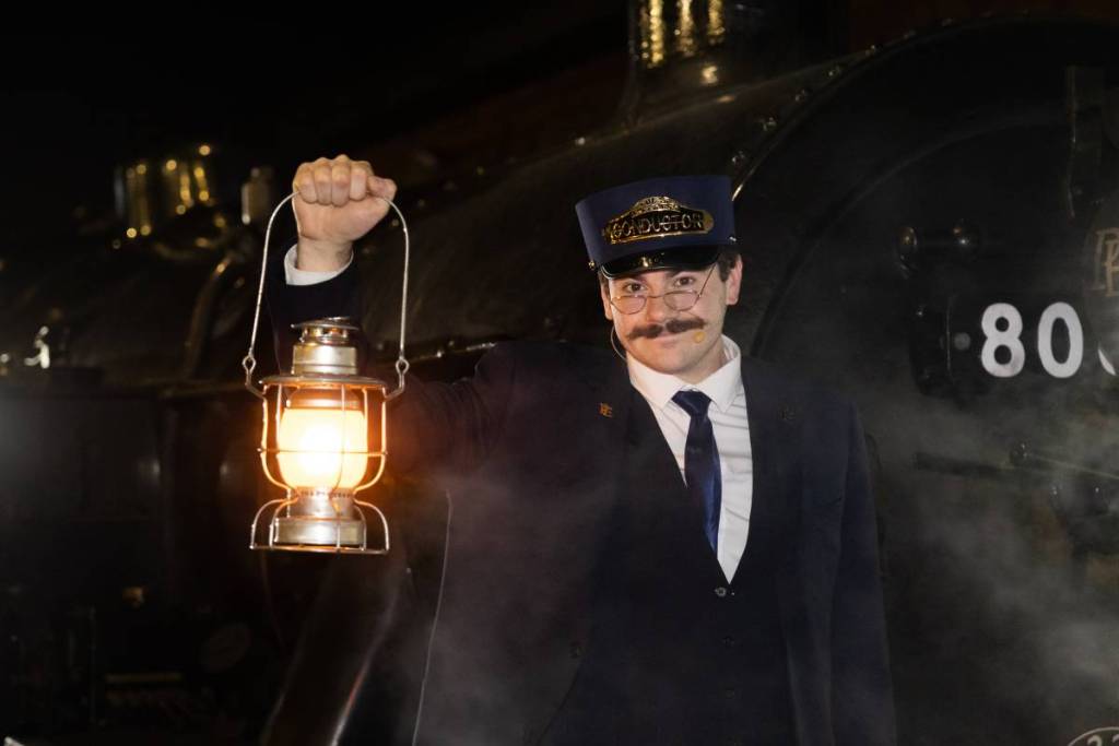 Spa Valley Railway - the conductor on the Polar Express