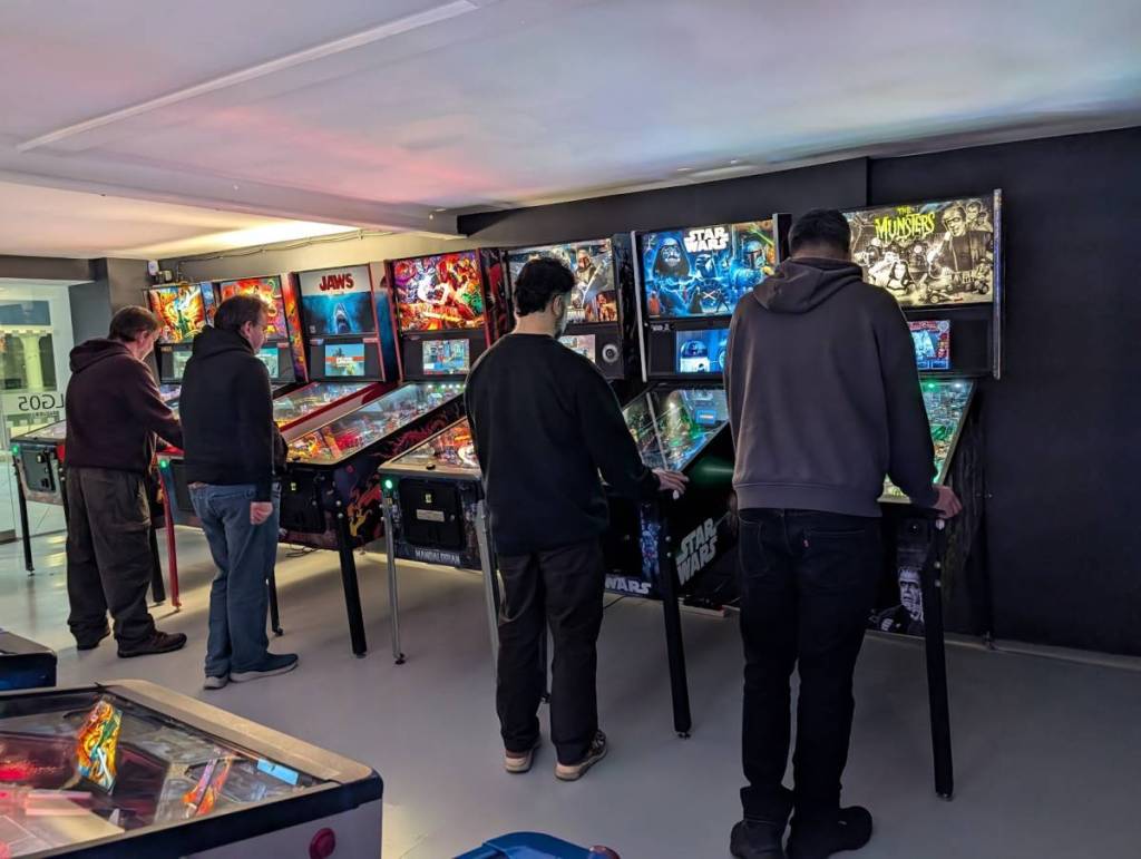 People playing at The Pinball Factory