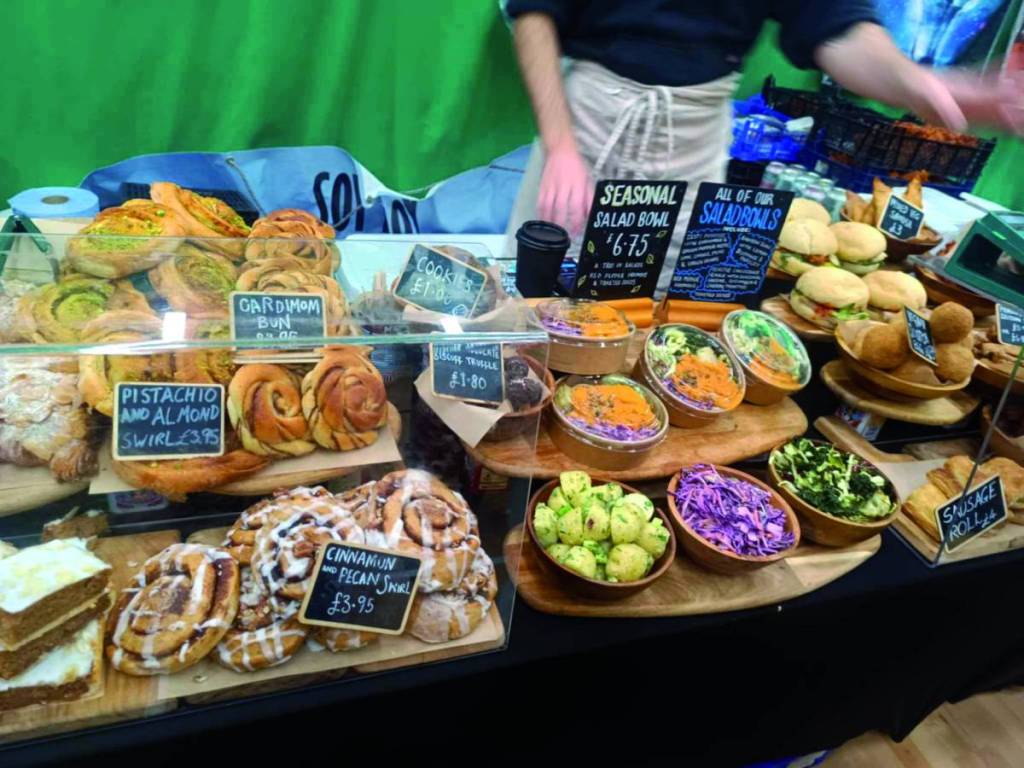 A vegan food stall