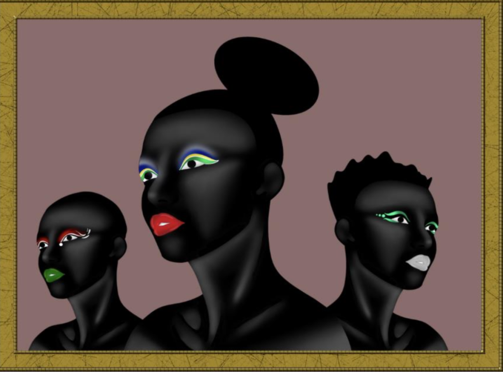‘Triplets’ by Bolin Qian, one of the several artworks that will be showcased at the Black History Month exhibition.