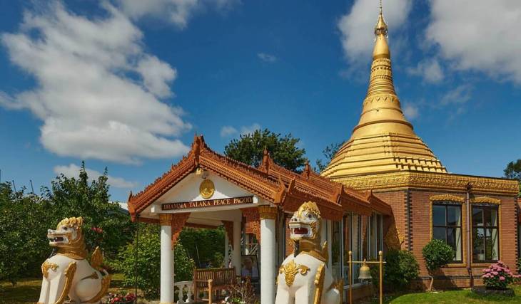 The only traditional Burmese peace pagoda in the Western world is hidden right here in Birmingham – inside the spectacular golden beacon on Osler Street