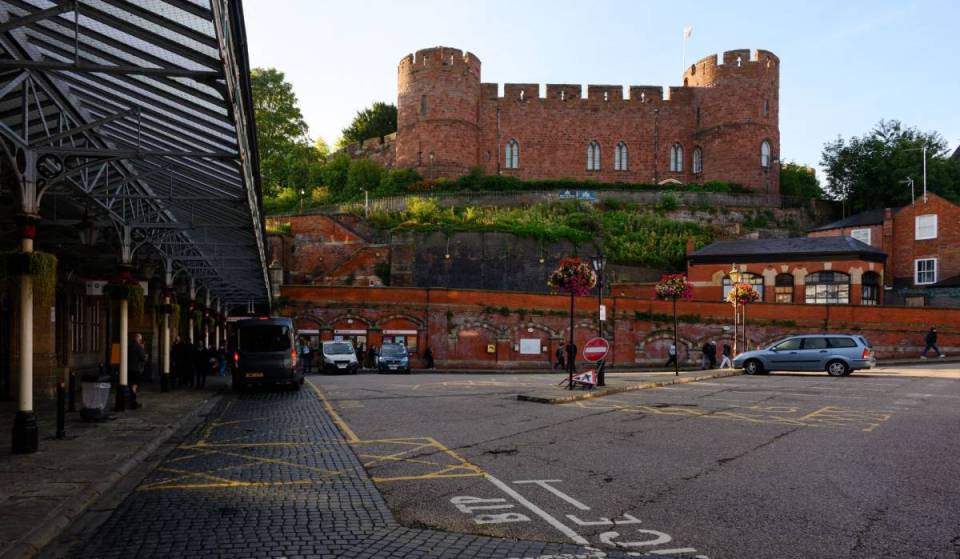 This medieval town with a hilltop castle is an easy train escape from Birmingham