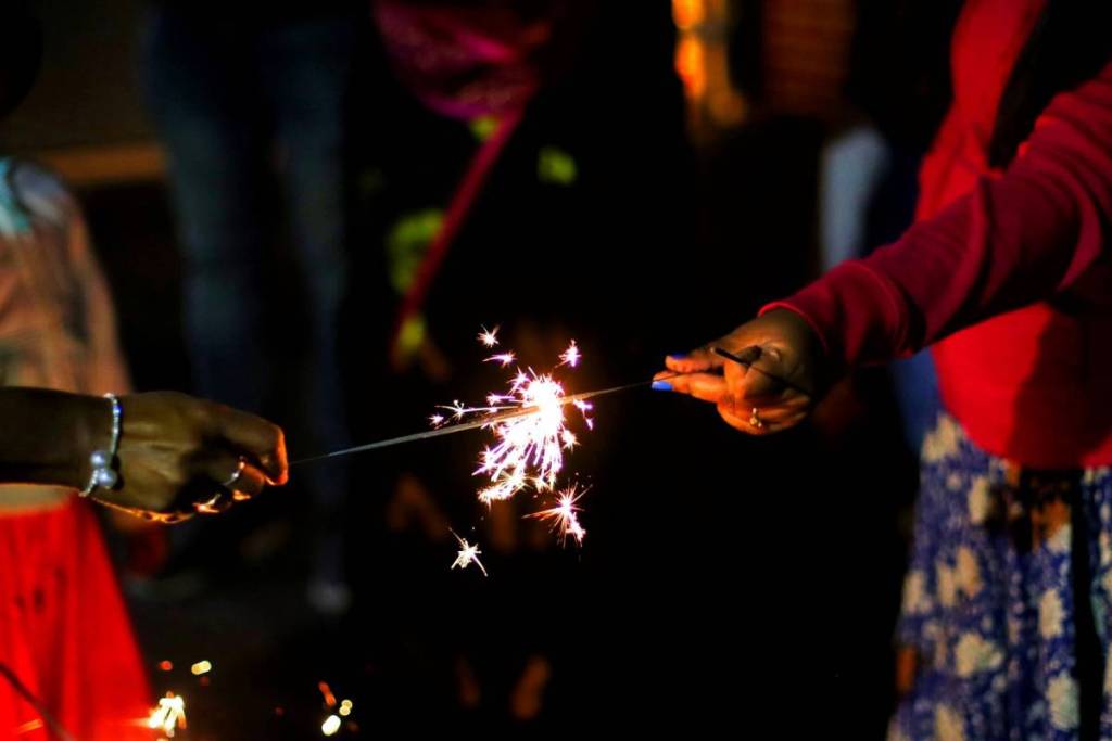 Sparklers at Diwali