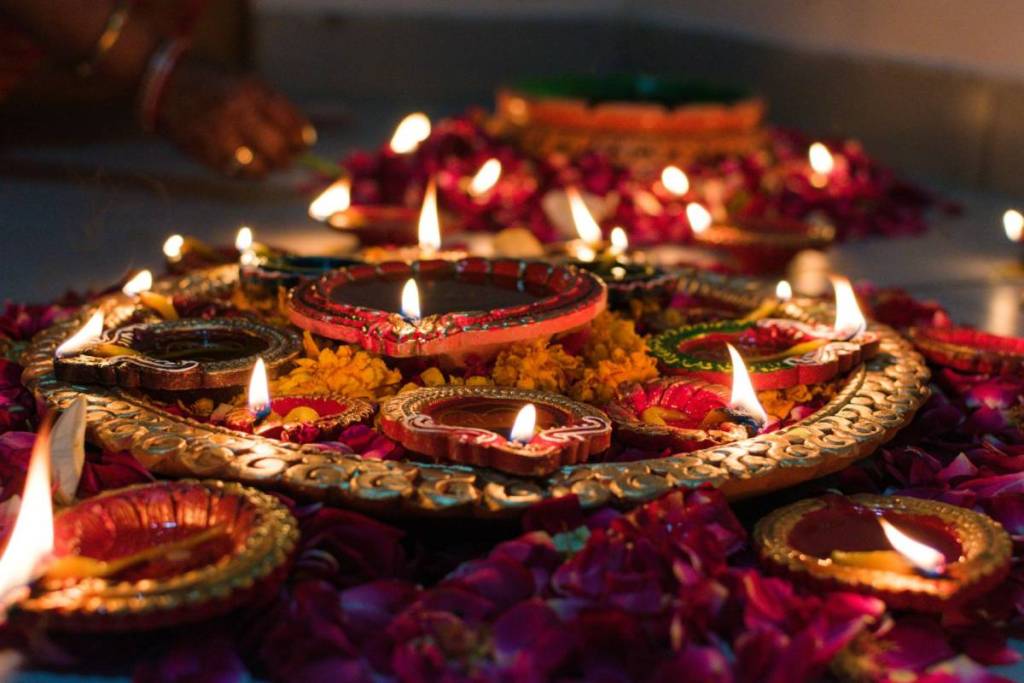 Diwali oil candles