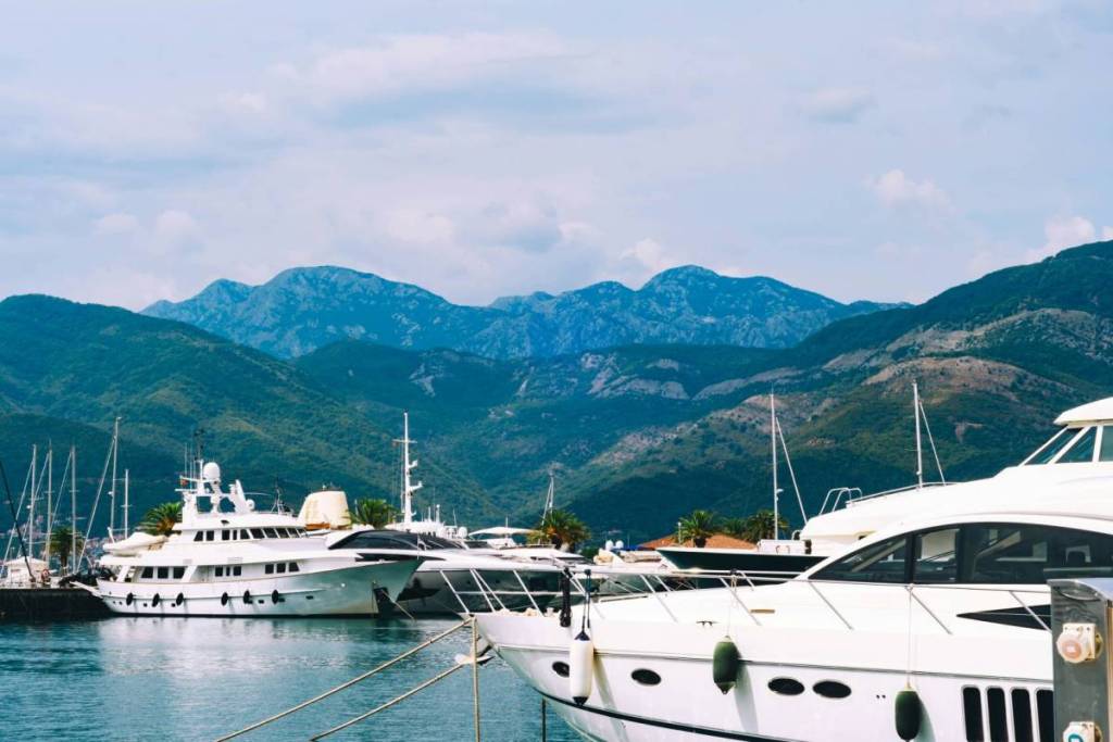 Boats at Tivat marina