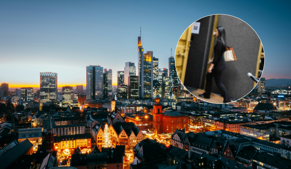 In 1966, Birmingham officially twinned with Frankfurt; 60 years later, a massive digital portal inside a freight crate has landed in Hippodrome Square to connect locals in real time