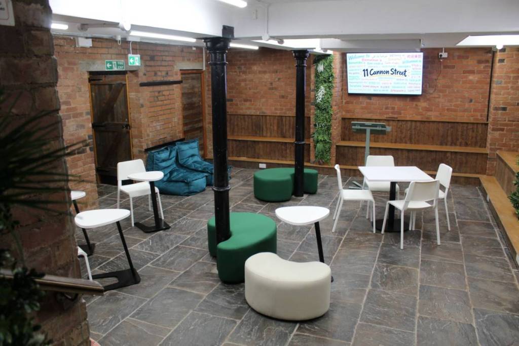 11 Cannon Street interior, with lots of seating
