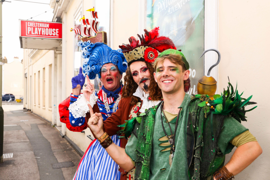 Peter Pan Cast Outside Playhouse wo Tinkerbell