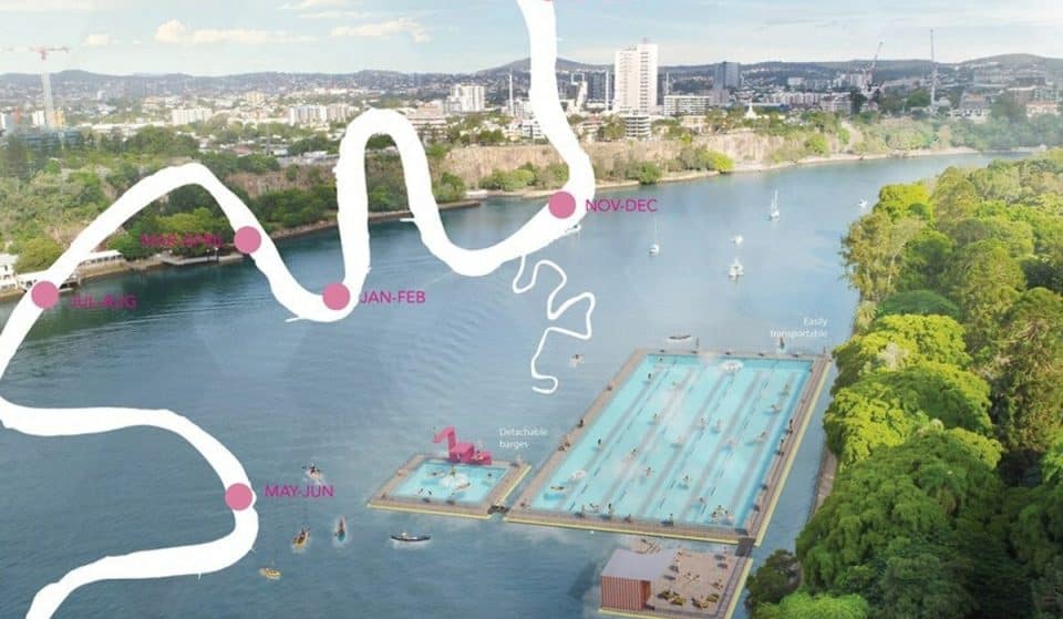 The Brisbane River Could Be Getting A Floating Swimming Pool Ahead Of The 2032 Olympics