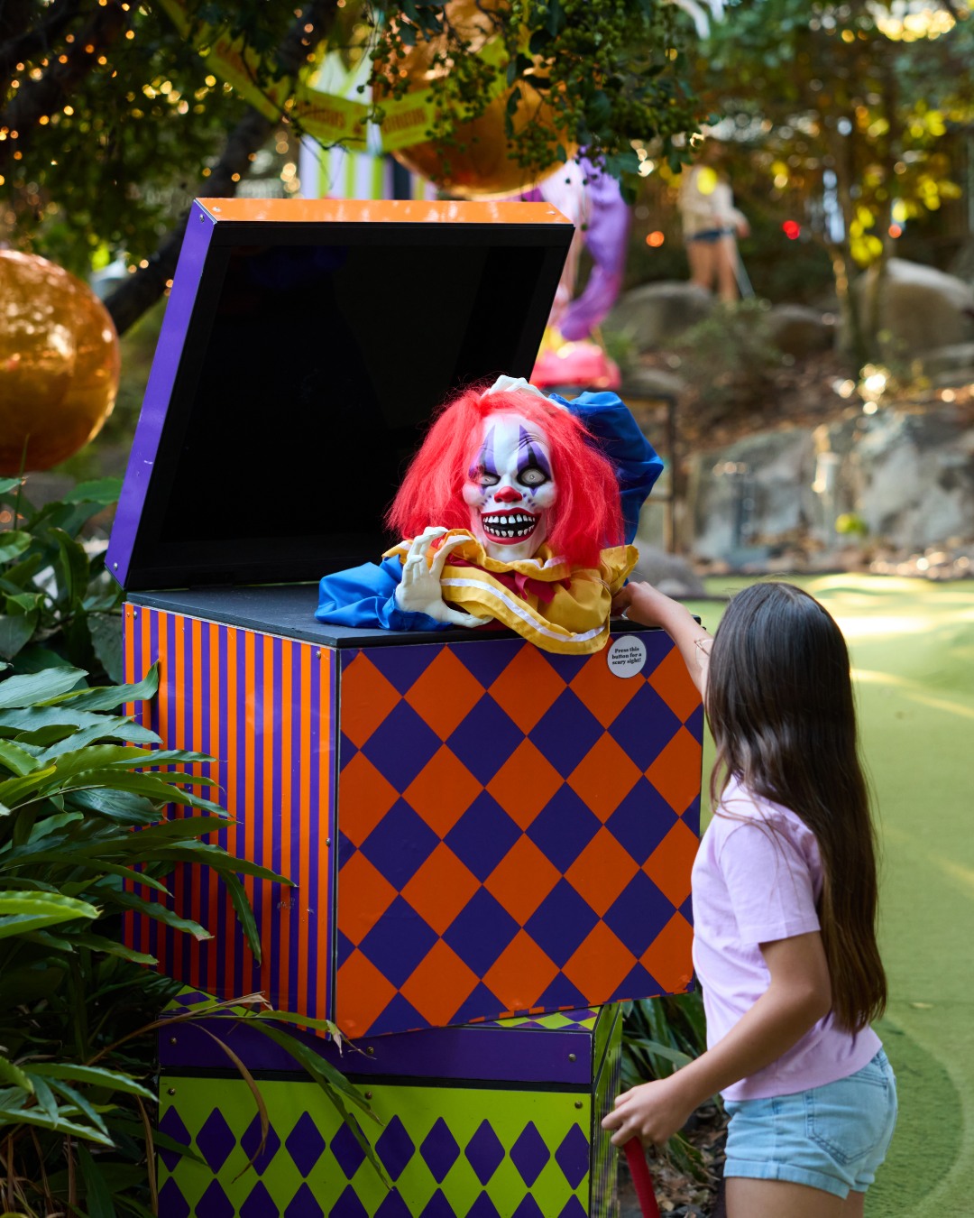 victoria park spooky putt putt clown