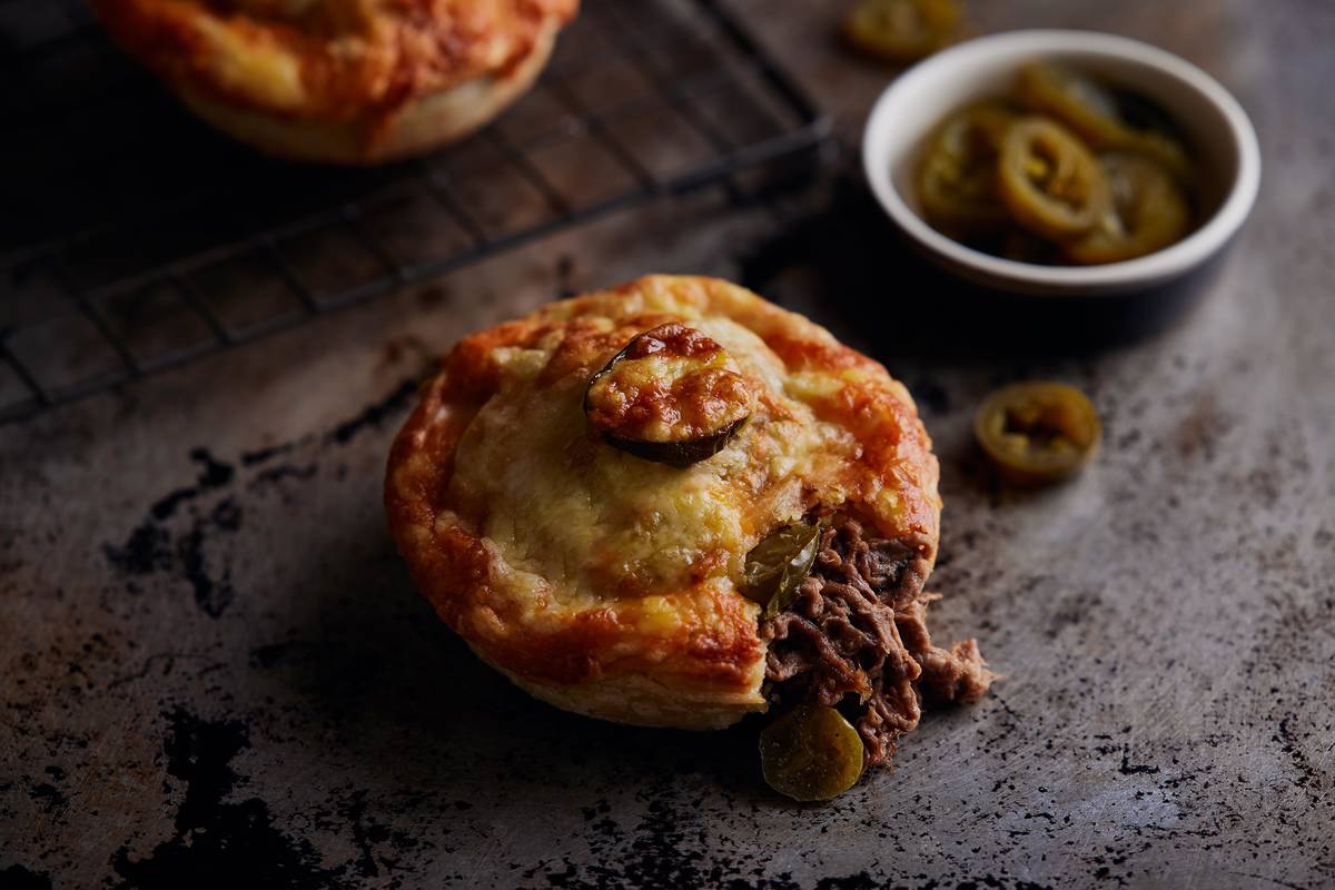 banjos pulled beef brisket jalapeno cheese pie