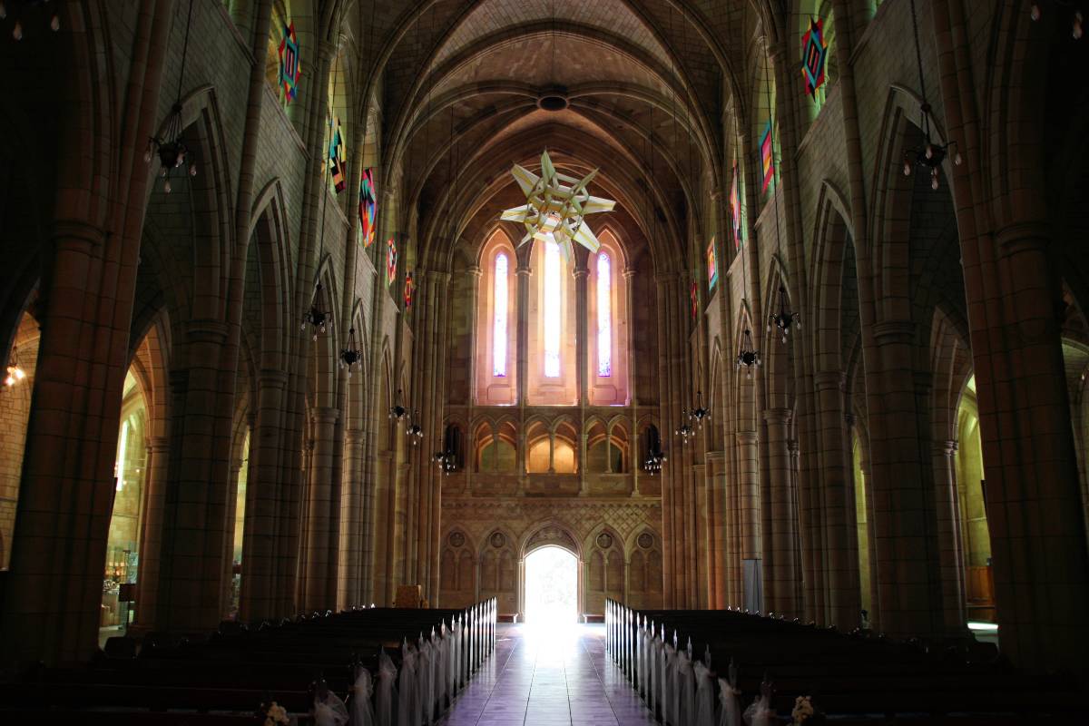 Inside of St John's Anglican Cathedral in Brisbane