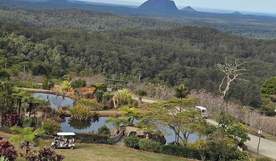 Only 100km from Brisbane: This cool mountain town features 5 walk-through aviaries, a 23-acre botanic garden, artisanal cheese tasting trails, and more