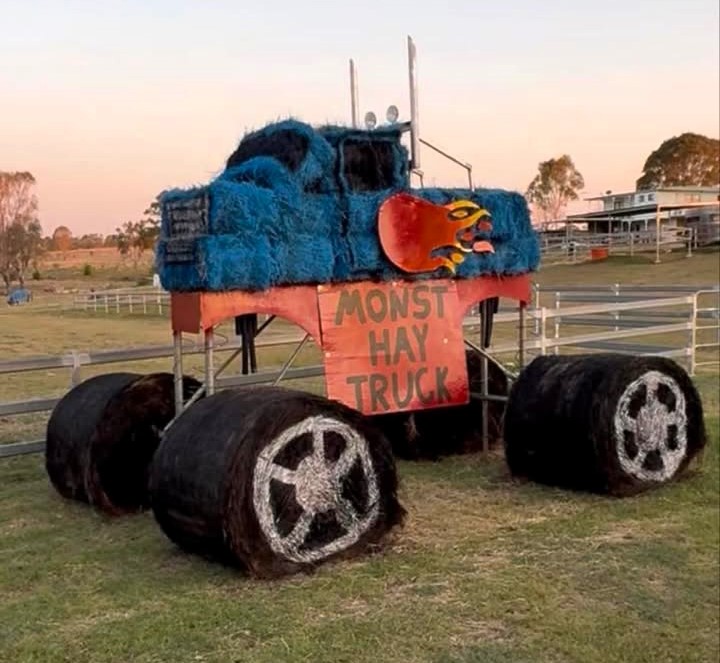 monsthay truck kalbar country day hay bale trail