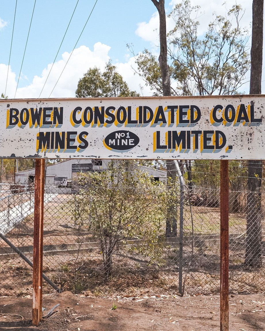 bowen mine sign queensland
