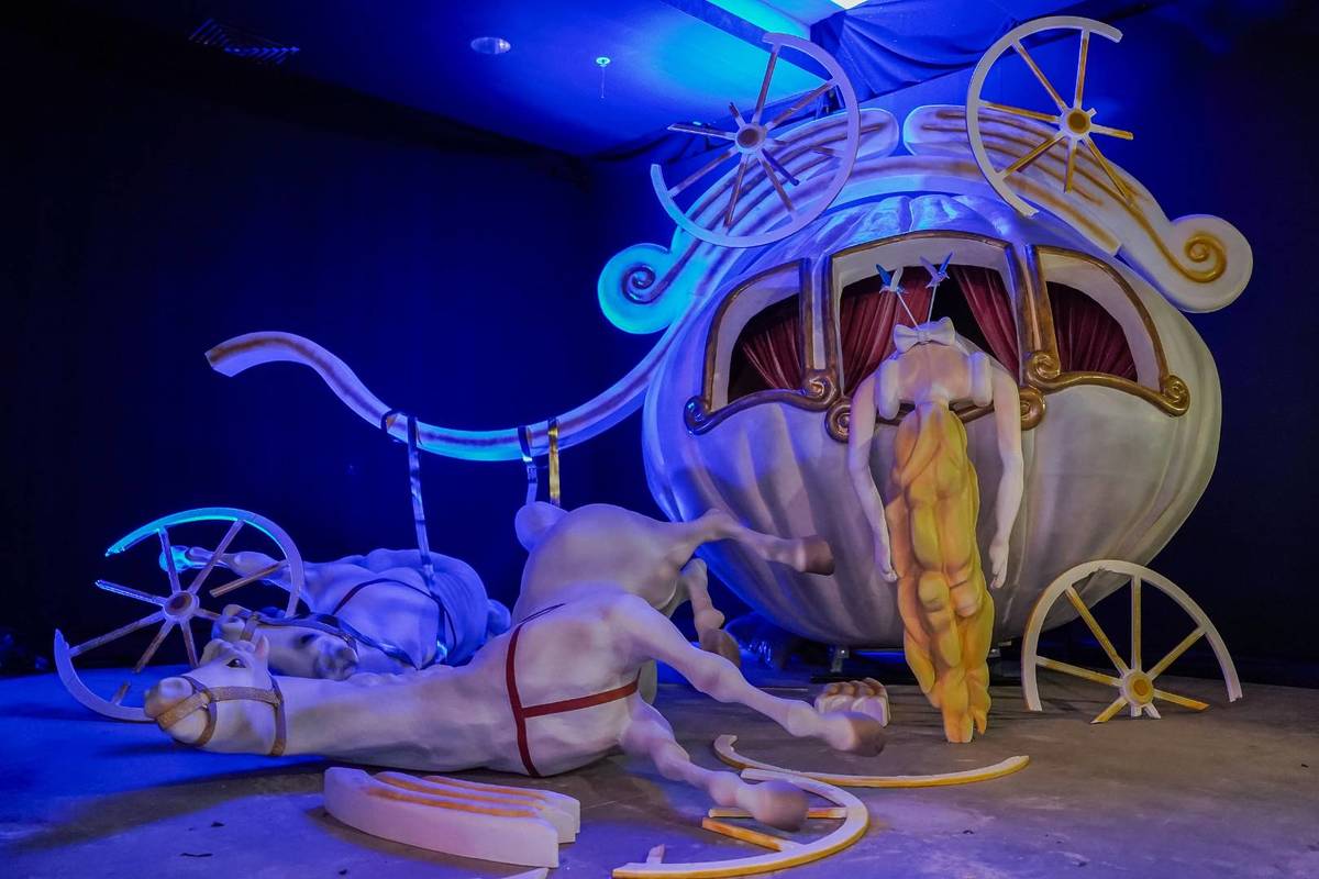 Banksy's Dismaland "Cinderella's Carriage" installationtragic