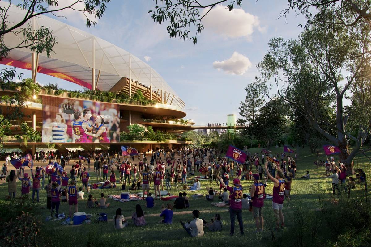 brisbane olympic stadium victoria park render cox