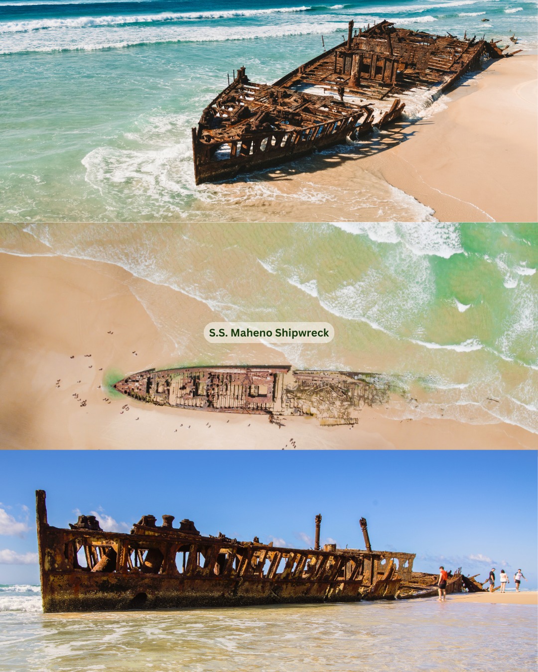 seventy five mile beach maheno shipwreck kgari fraser tours