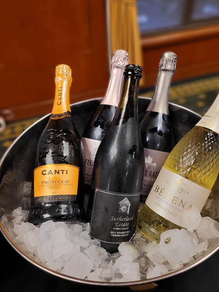 champagne in ice bucket the bubbles festival