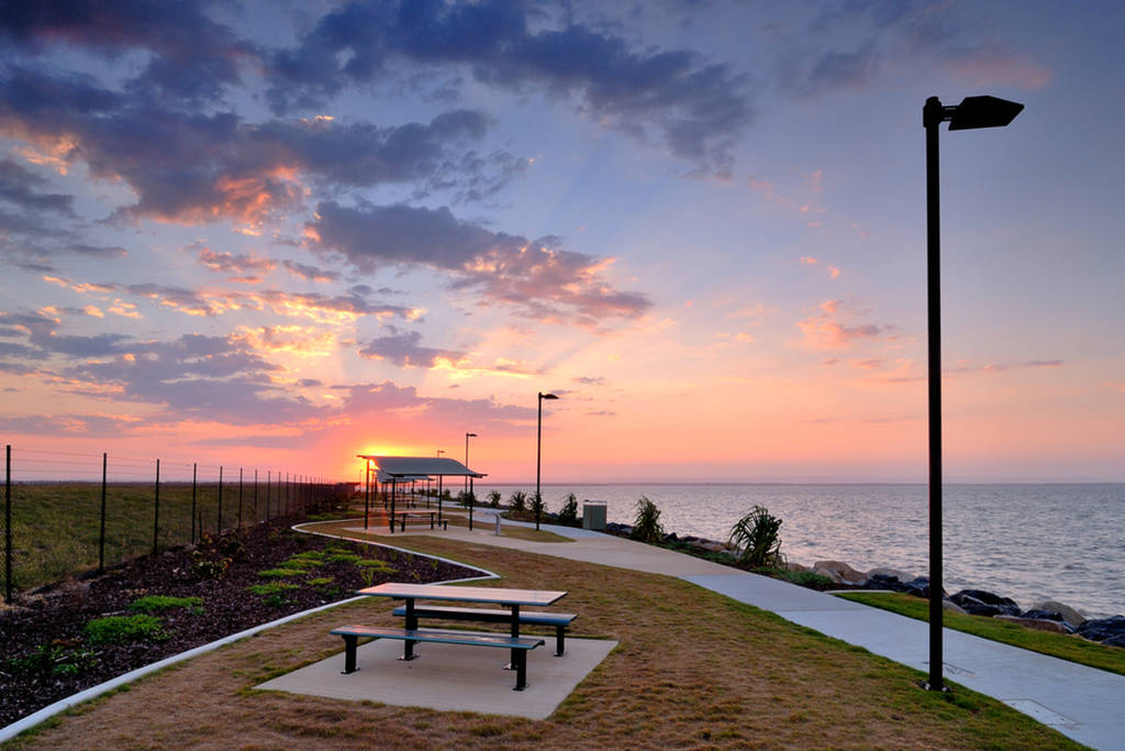 scarborough marina sunset queensland