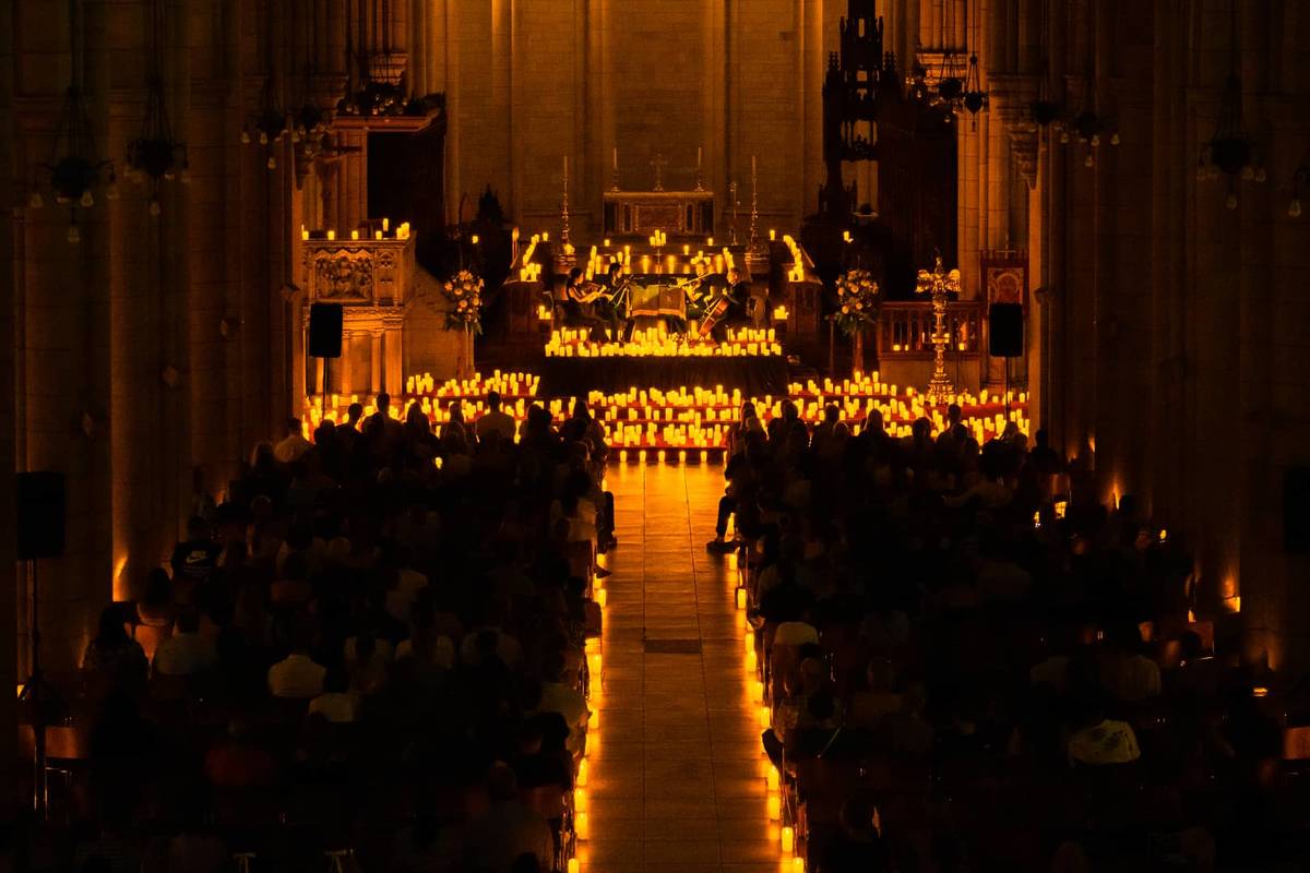 Candlelight concert at St John's Cathedral in Brisbane