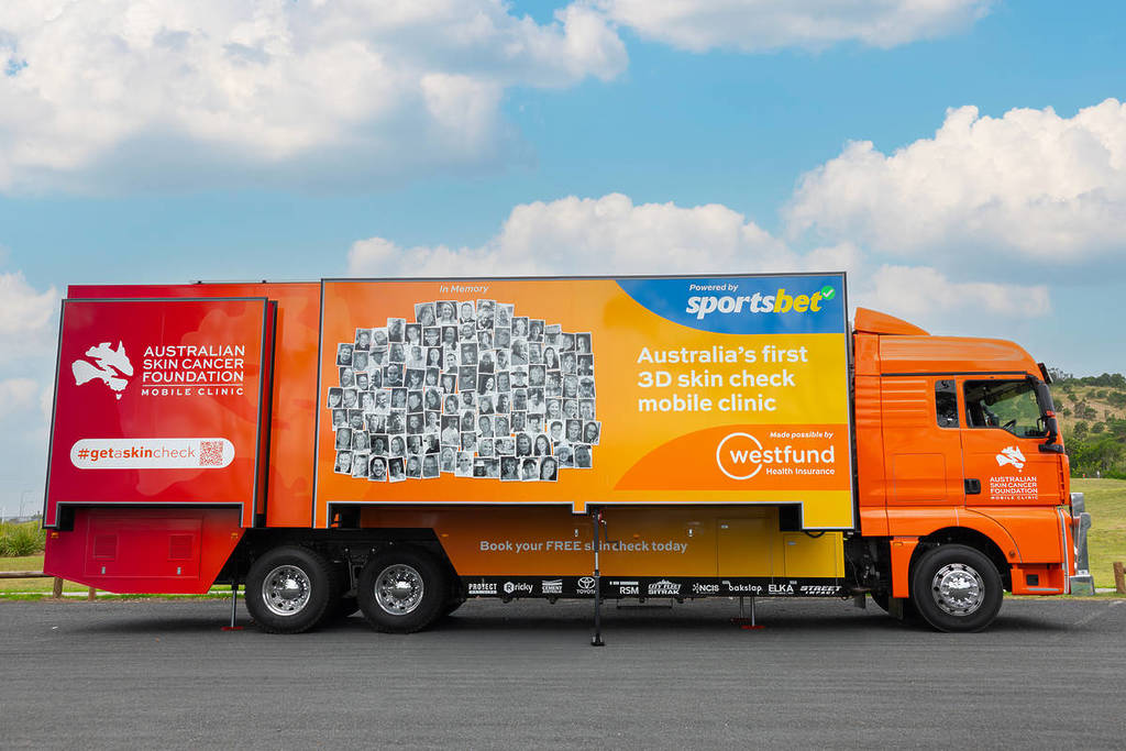 australian skin cancer foundation mobile clinic truck