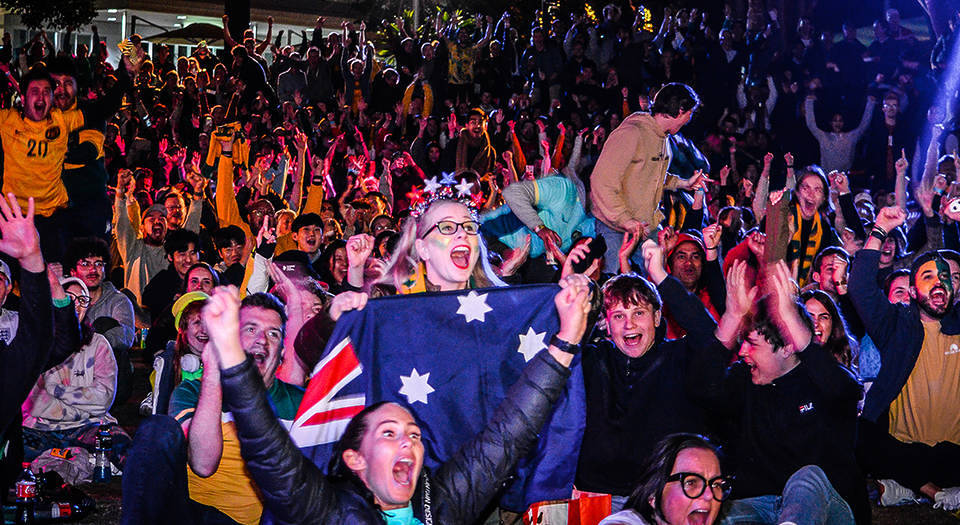 You can watch the Socceroos from the front row at Brisbane’s free riverside World Cup live site