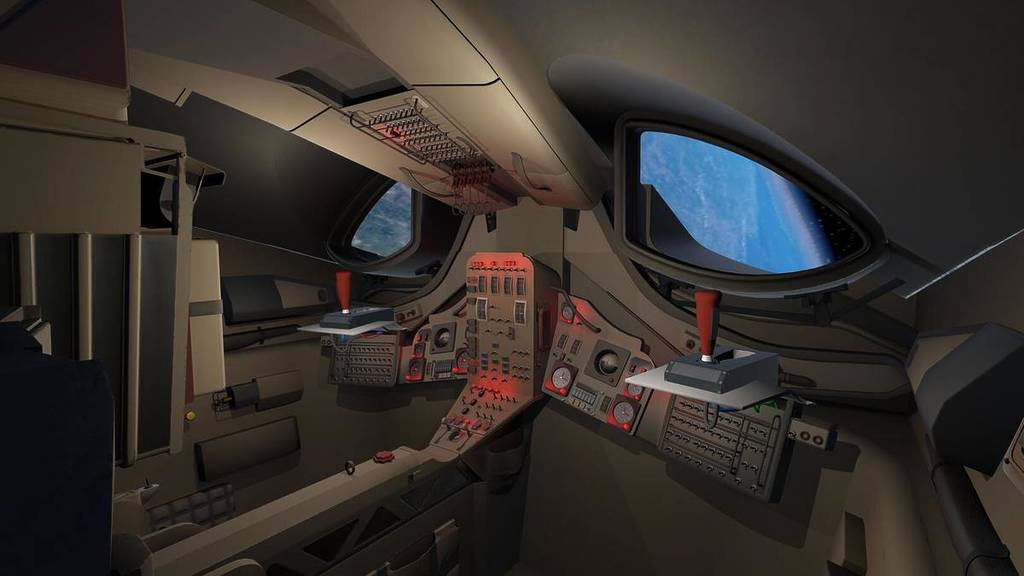 A shot of the control panel inside the spaceship at Luna: A Journey to the Moon.
