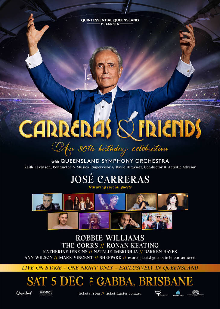 jose carreras and friends robbie williams the gabba brisbane