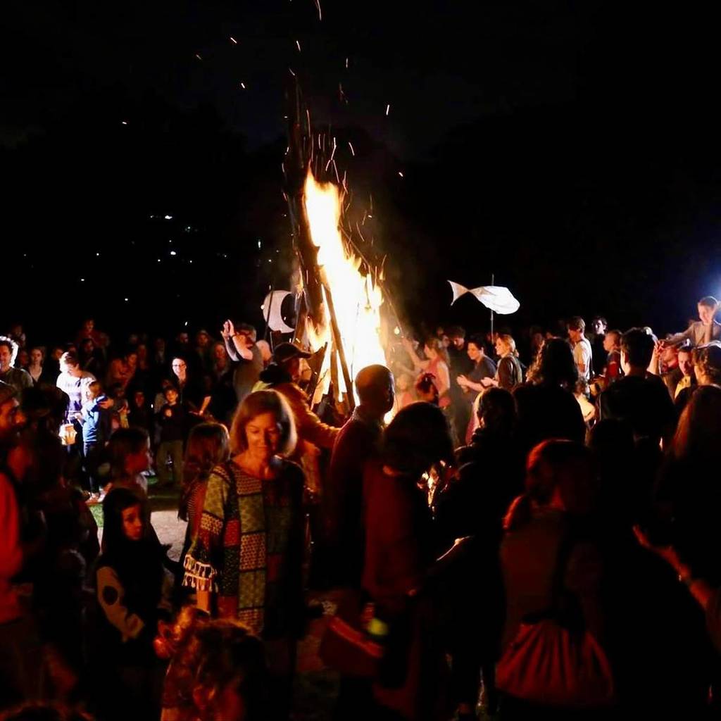 Northey Street City Farm winter solstice festival bonfire